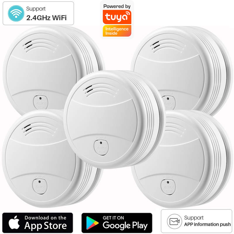 Smart Smoke Detector - Detector de Fumaça WiFi 2.4G Independente