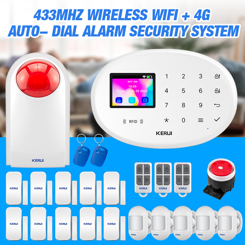 Smart Smoke Detector - Kerui 4g tuya sistema de alarme