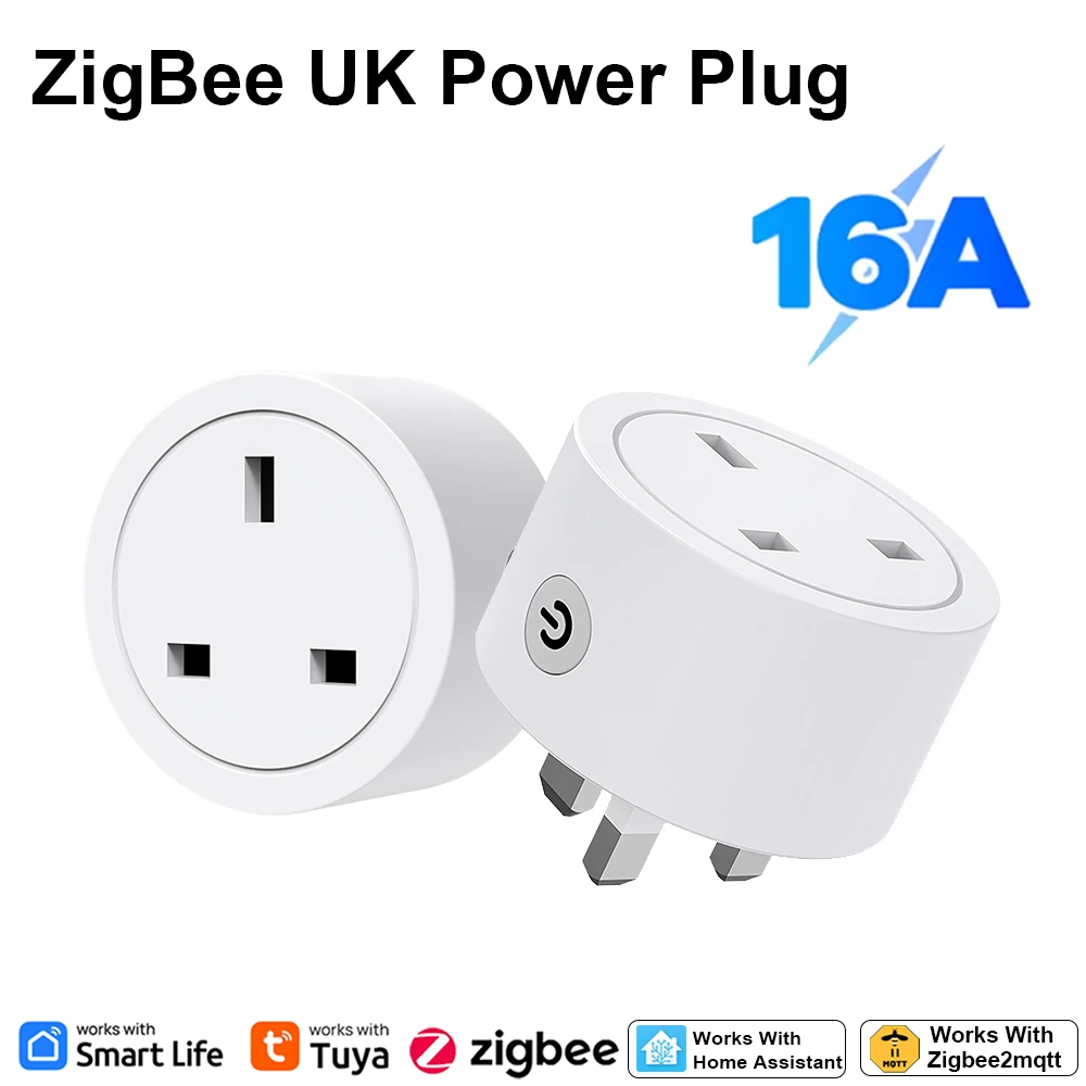 Smart Home Google - Tomada Inteligente Zigbee 16A (Padrão UK)