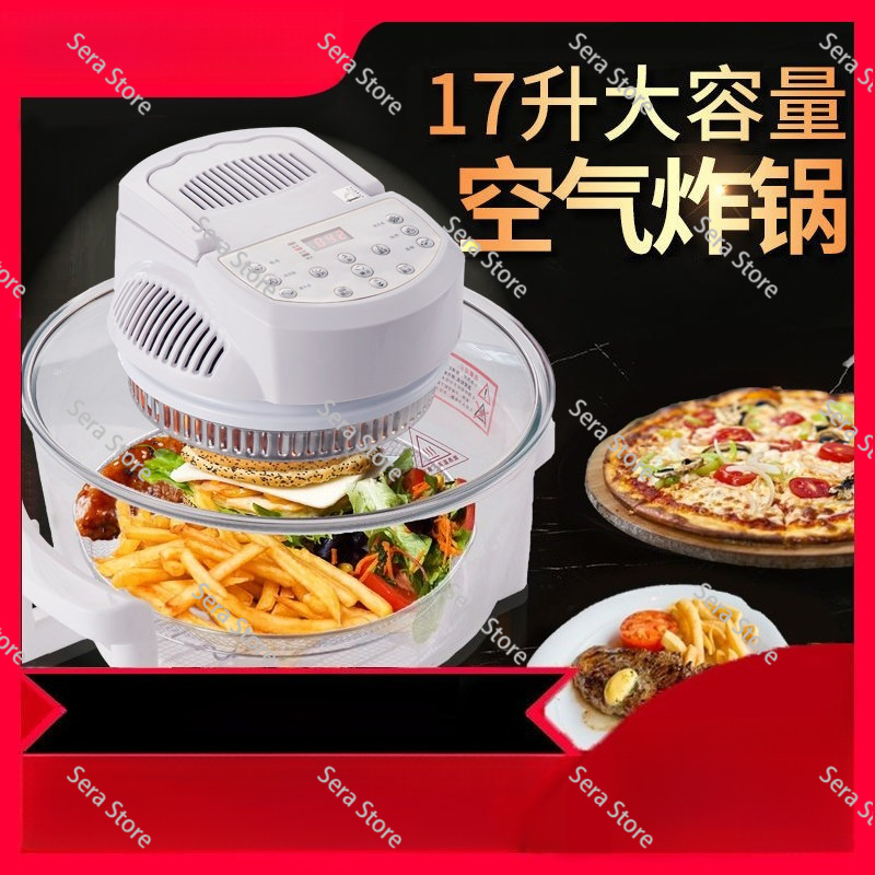 Smart Home Oven - Fritadeira Elétrica Inteligente com Visor Transparente,