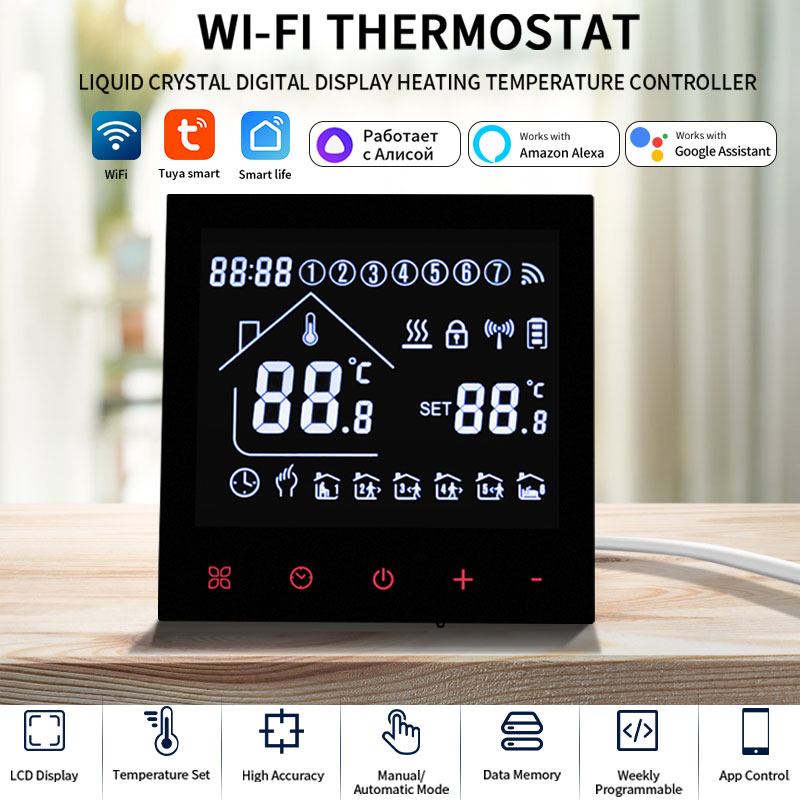 Smart Home Package - Tuya wifi termostato inteligente display lcd