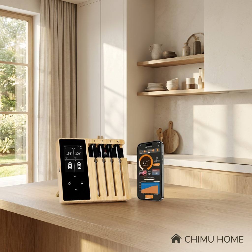 Smart Home Oven - 【CHIMU HOME】Termômetro de Carne Sem Fio