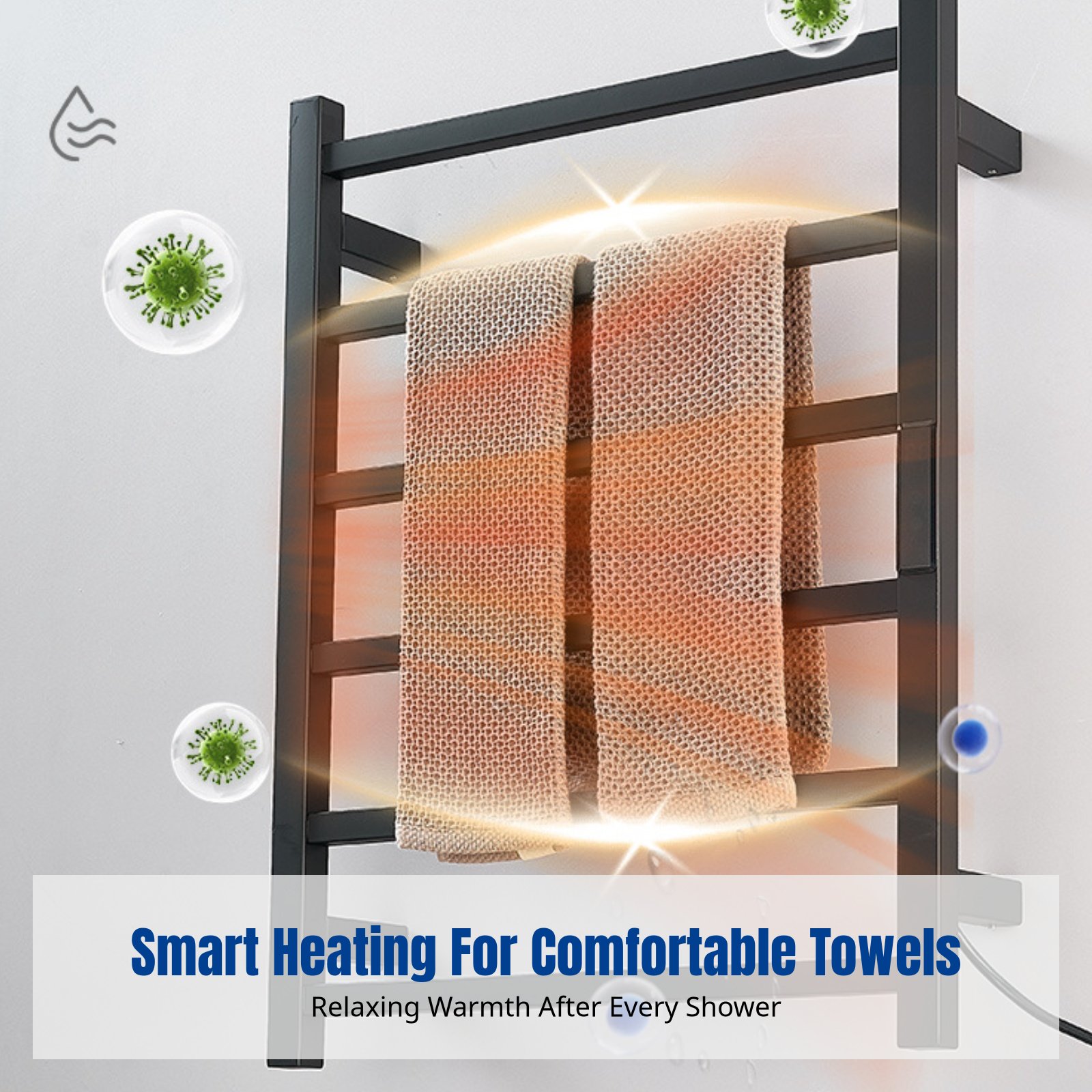 Smart Home - Toalheiro Elétrico Inteligente, Aquecedor de Toalhas,