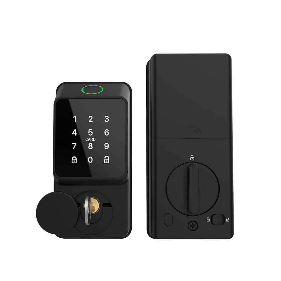 Smart Door Lock - Fechadura Inteligente Preta com Impressão Digital,