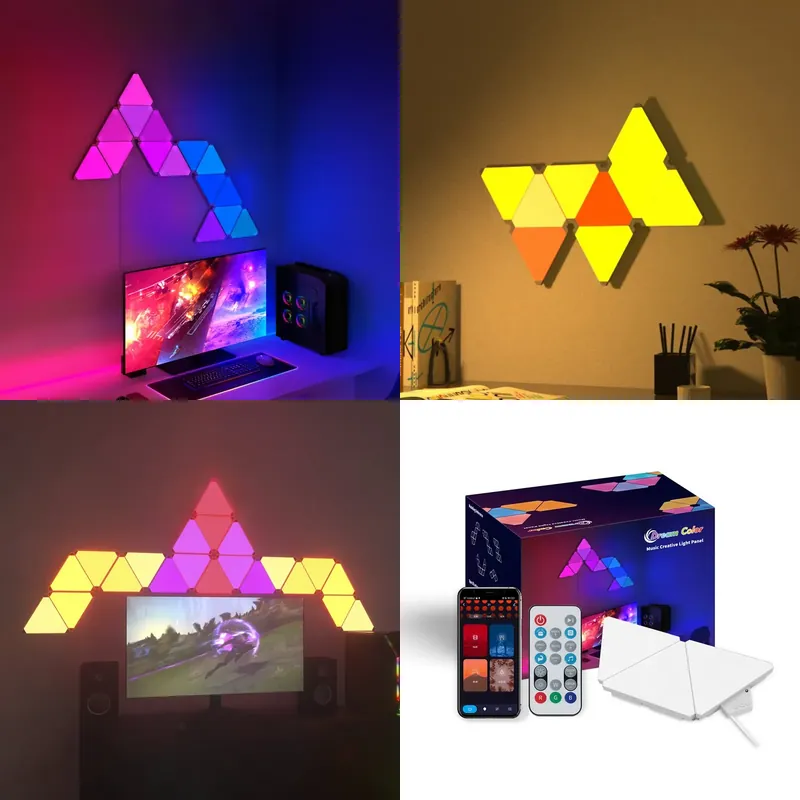 Smart Home Google - Luzes de parede LED triangulares Banqcn
