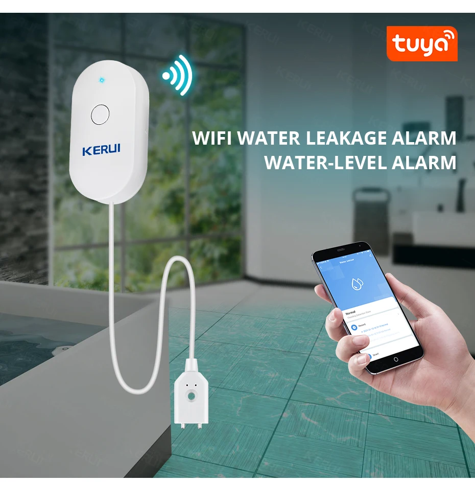 Kerui wi fi sensor de água cas - Smart Home Notifications avaliação e preço