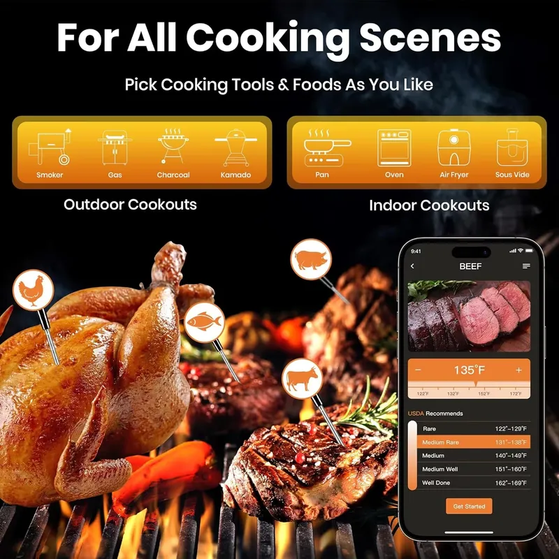 【CHIMU HOME】Termômetro de Carn - Smart Home Oven avaliação e preço