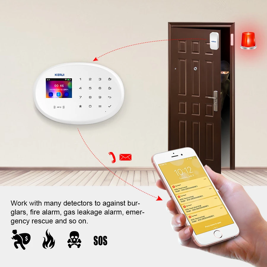 Kerui tuya sistema de alarme i - Smart Smoke Detector avaliação e preço