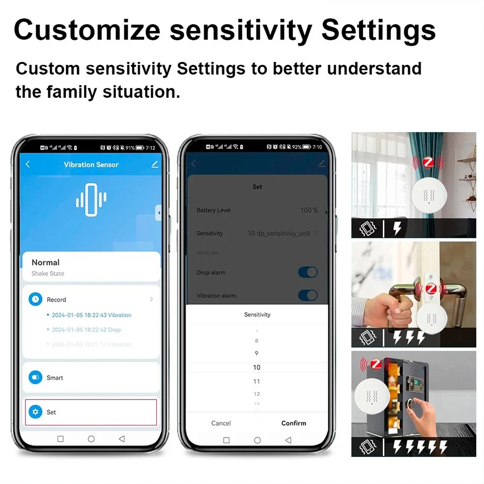 Sensor de Vibração Inteligente - Smart Home Notifications avaliação e preço