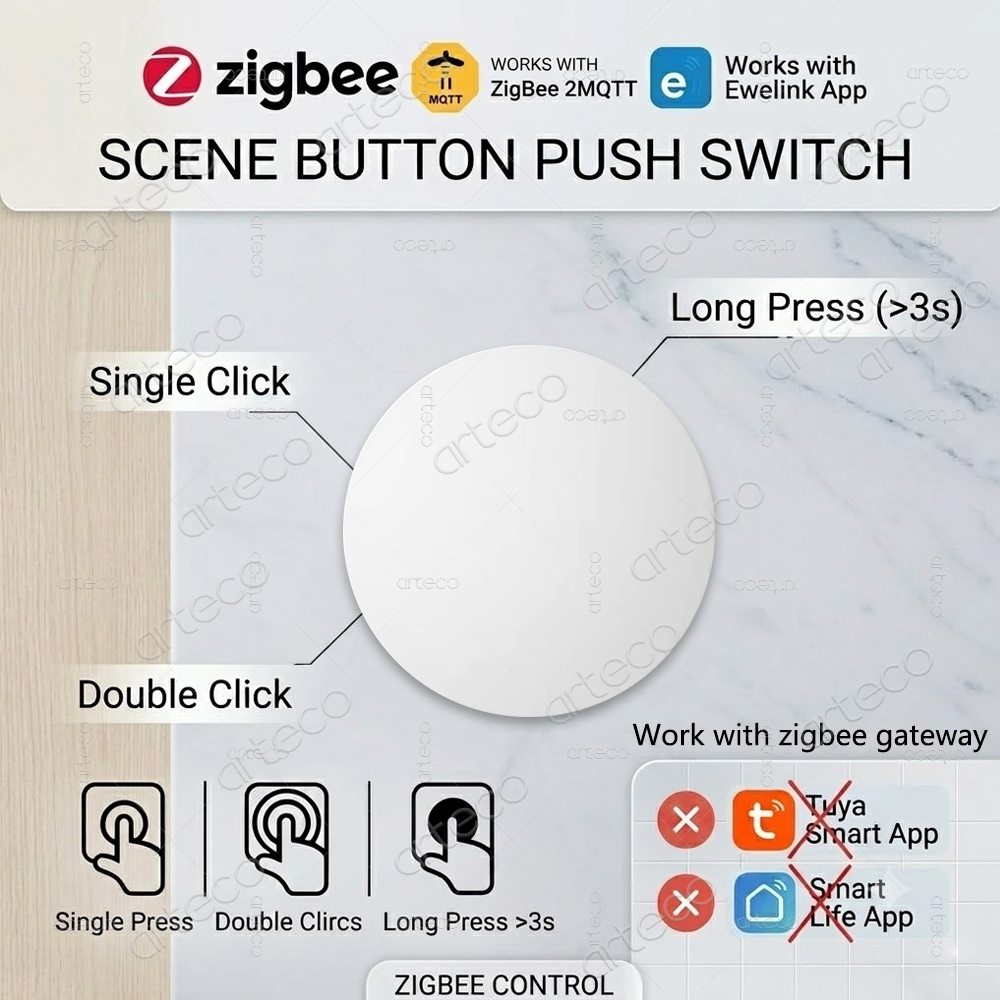 Botão Zigbee para Cenários, Co - Smart Home Villa avaliação e preço