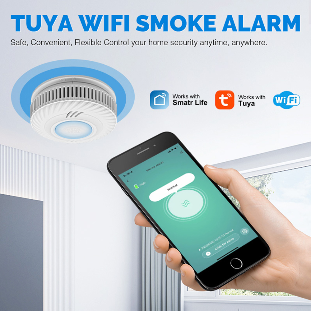 Detector de Fumaça WiFi LELLKI - Smart Smoke Detector avaliação e preço