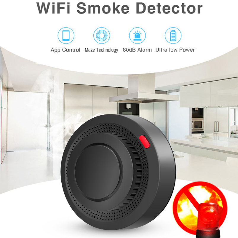 Detector de Fumaça WiFi 2.4G,  - Smart Smoke Detector avaliação e preço